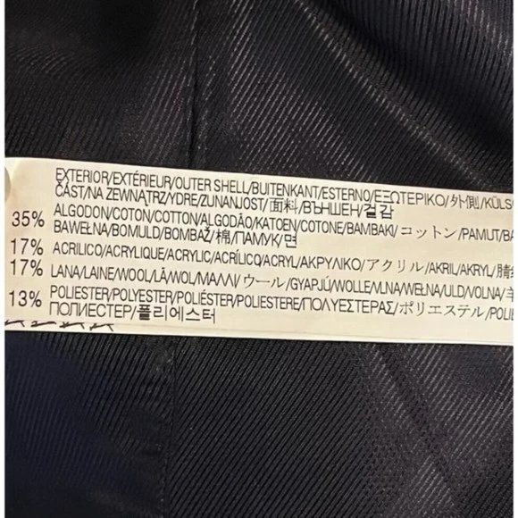 ZARA Burgundy Wool Tweed Boucle Asymmetric Zip Studded Moto Blazer Jacket. SZ M - Picture 5 of 6